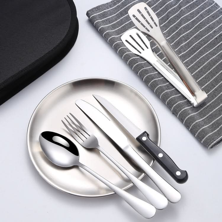 Stainless Steel Portable Cutlery Set Western Steak Knife Fork Spoon Set,Color: Reluova