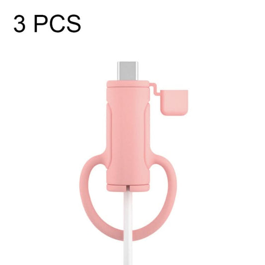 3 PCS Soft Washable Data Cable Silicone Case For Apple, Spec: