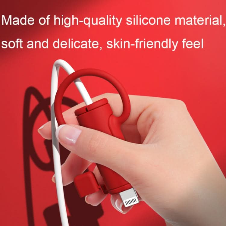 3 PCS Soft Washable Data Cable Silicone Case For Apple, Spec: