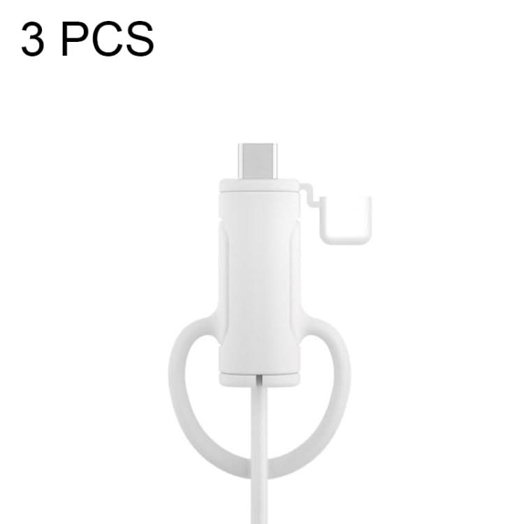 3 PCS Soft Washable Data Cable Silicone Case For Apple, Spec: