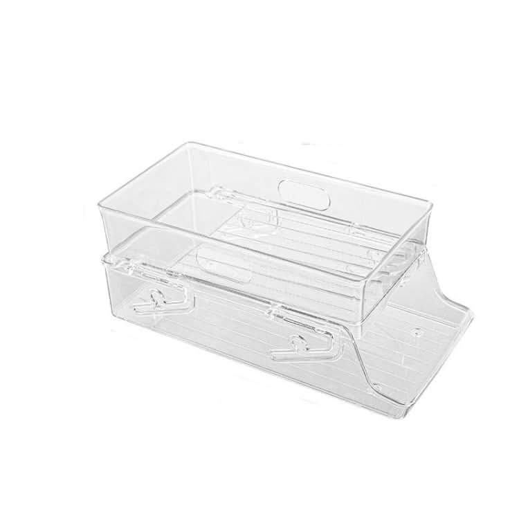 Stretchable Double Layer Rolling Refrigerator Drink Holder Storage Box Reluova