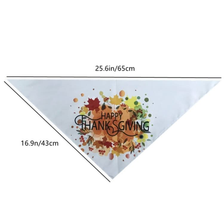 3 PCS Dog Saliva Towel Pet Triangle Bib(Thanksgiving 8)-Reluova