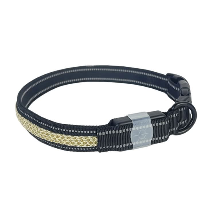 LED Rechargeable Wear-resistant and Waterproof Pet Lighting Collar, Size: - Reluova