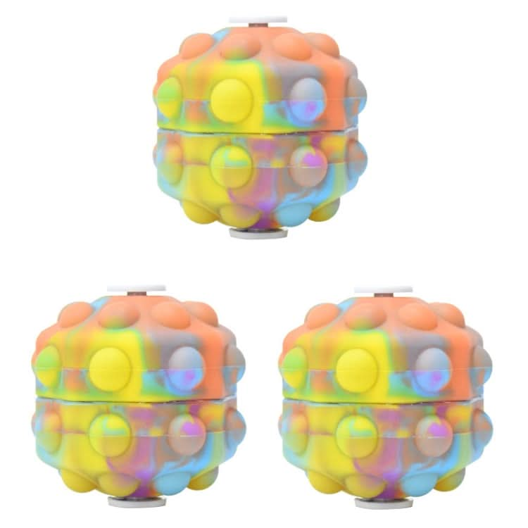 3 PCS Rotating Glowing Octagonal Silicone Ball Educational Toys Reluova