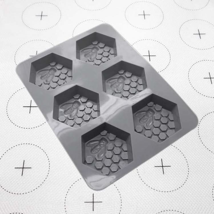 2 PCS 6 Grid Honeycomb Bee Silicone Handmade Soap Mould Chocolate Mooncake Mould-Reluova