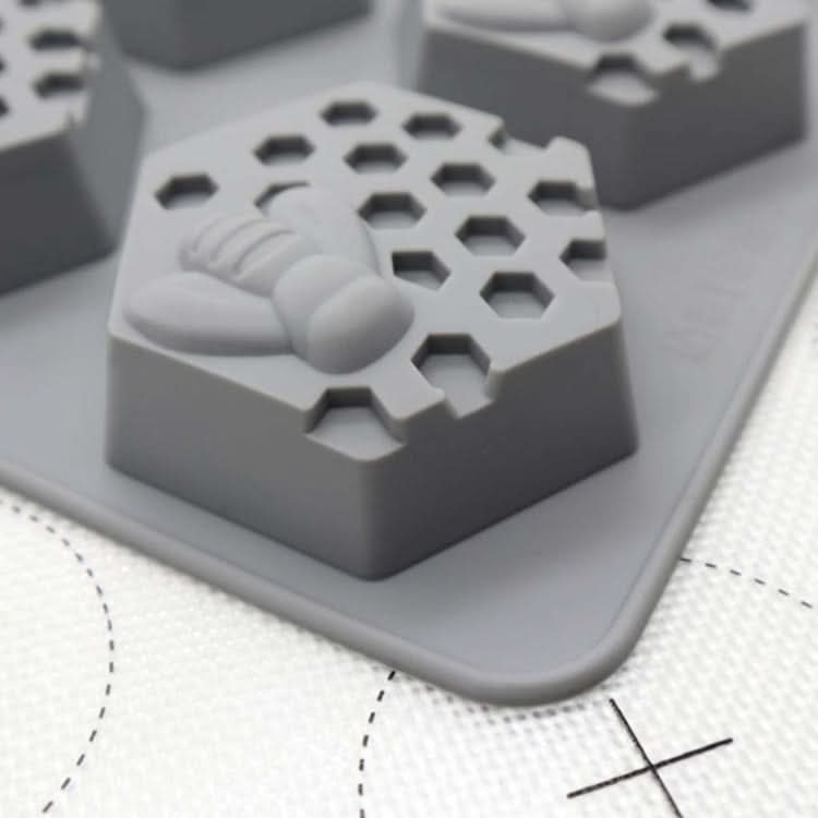 2 PCS 6 Grid Honeycomb Bee Silicone Handmade Soap Mould Chocolate Mooncake Mould-Reluova