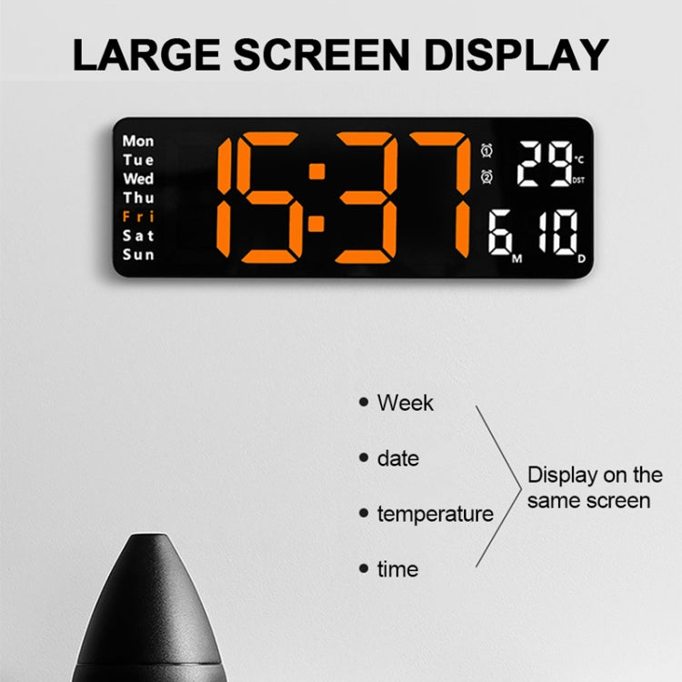 6629 13 Inch Multifunctional LED Living Room Large Screen Wall Clock My Store