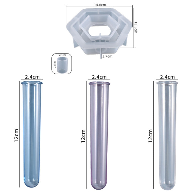 DIY Crystal Epoxy Test Tube Cultivation Vase Silicone Mould, Spec: My Store