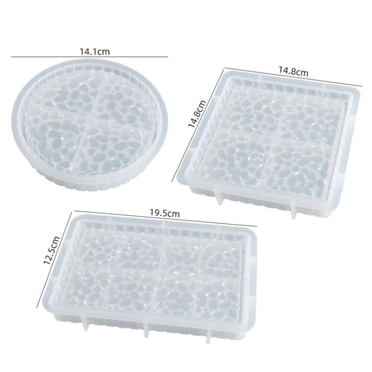 DIY Round and Square Diamond Pattern Storage Tray Silicone Mold, Specification: Rectangular My Store