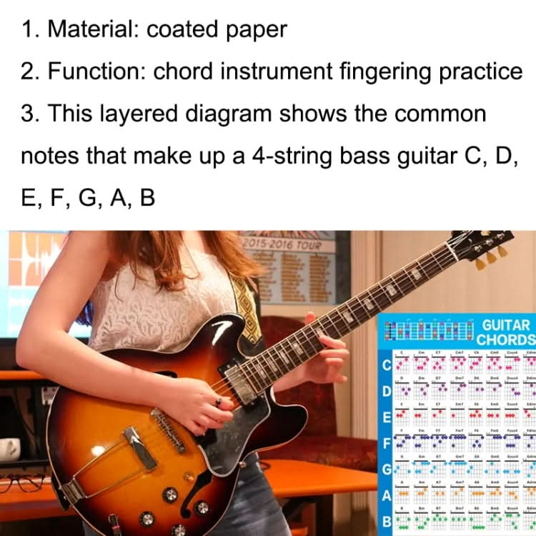 G625 Paper Chord Score Guitar Chord Fingering Exercise Chart Reluova