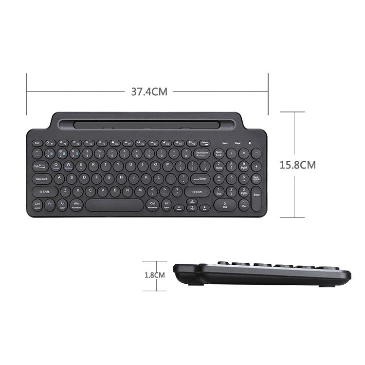 2.4G Bluetooth Wireless Keyboard With Card Slot Bracket-Reluova