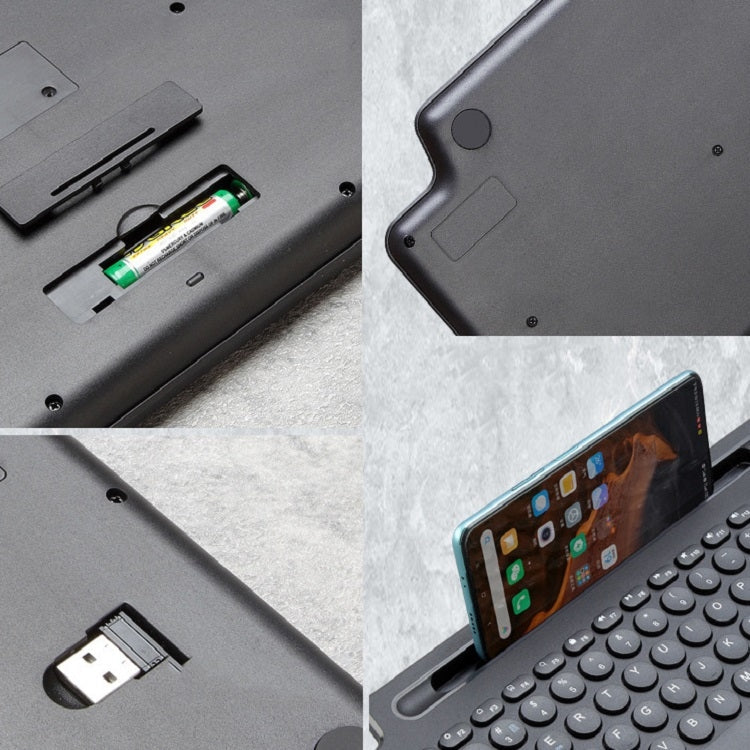 2.4G Bluetooth Wireless Keyboard With Card Slot Bracket-Reluova