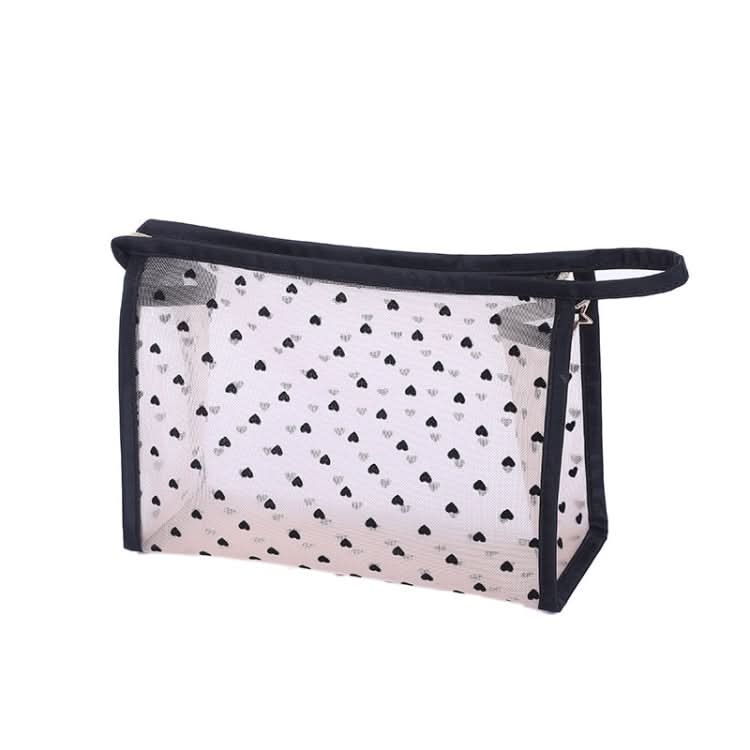 Flocking Love Mesh Portable Cosmetic Bag, Style: Reluova