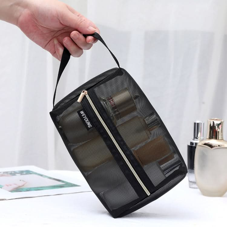 2 PCS Outdoor Travel Portable Mesh Toiletry Cosmetic Bag, Size:-Reluova