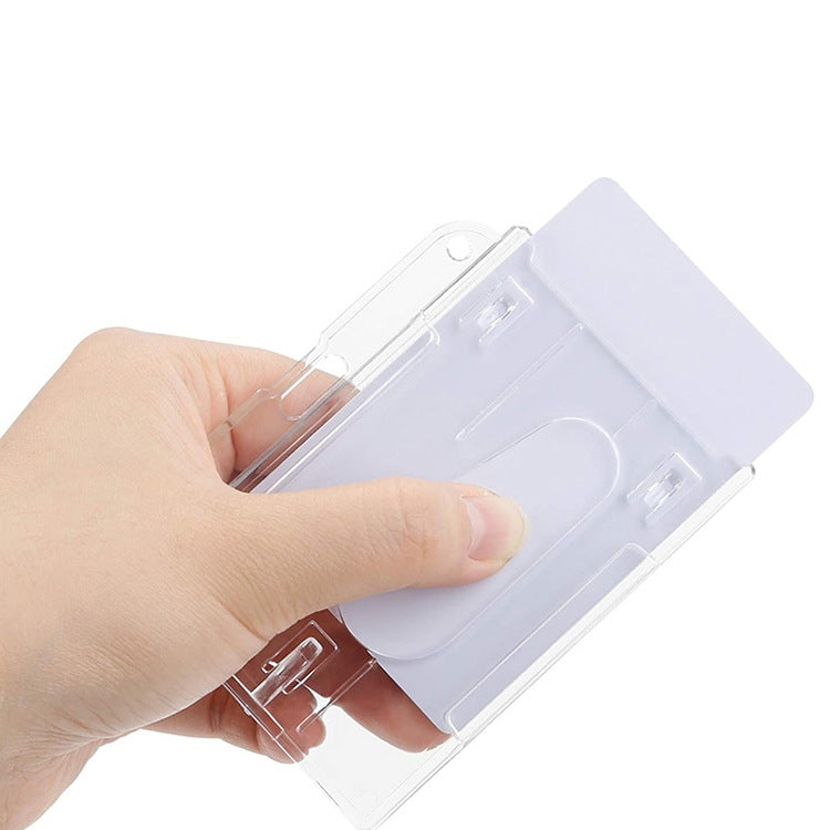 Transparent Frosted ID Card Holder Badge My Store