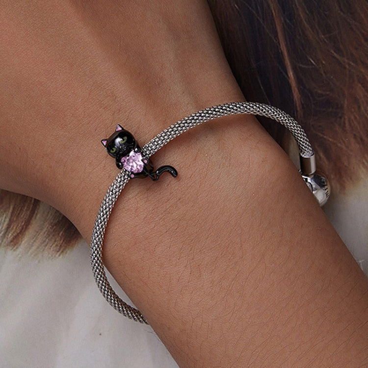 SCC2329 Little Black Cat DIY Bracelet Bead S925 Silver Bead Accessories