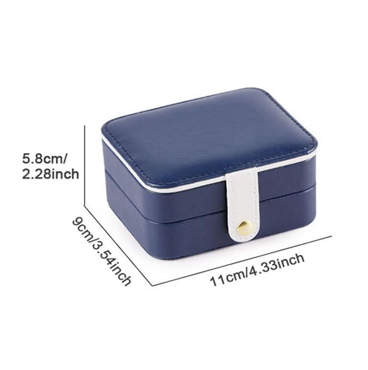 SH688-58 Square Double-Layer PU Earring Storage Jewelry Box Reluova