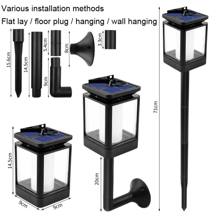 TG-JG012 Solar Retro Simulation Flame Lamp, Style: