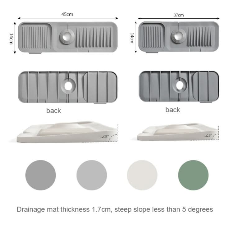 Faucet Silicone Draining Mat Anti-splash Kitchen Sink Non-slip Soap Mat Reluova