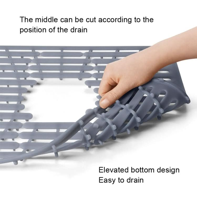 Multi-Functional Silicone Sink Pad Non-Slip Thermal Insulation Drain Pad, Color: Reluova