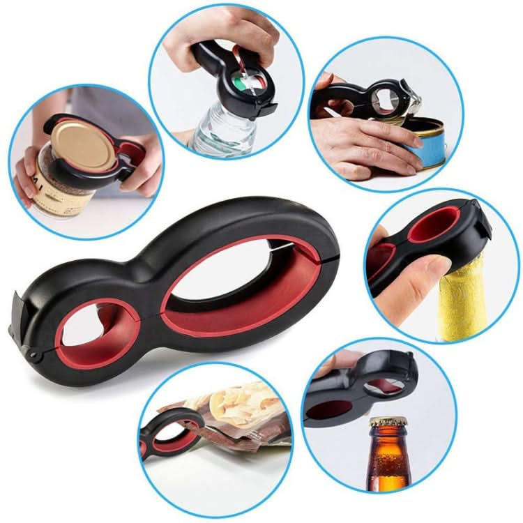 6 In 1 Simple Can Opener Multifunctional Plastic Bottle Opener-Reluova