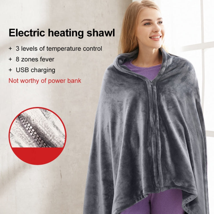 3-speed Temperature Control 8-zone Heating USB Electric Shawl Electric Blanket-Reluova