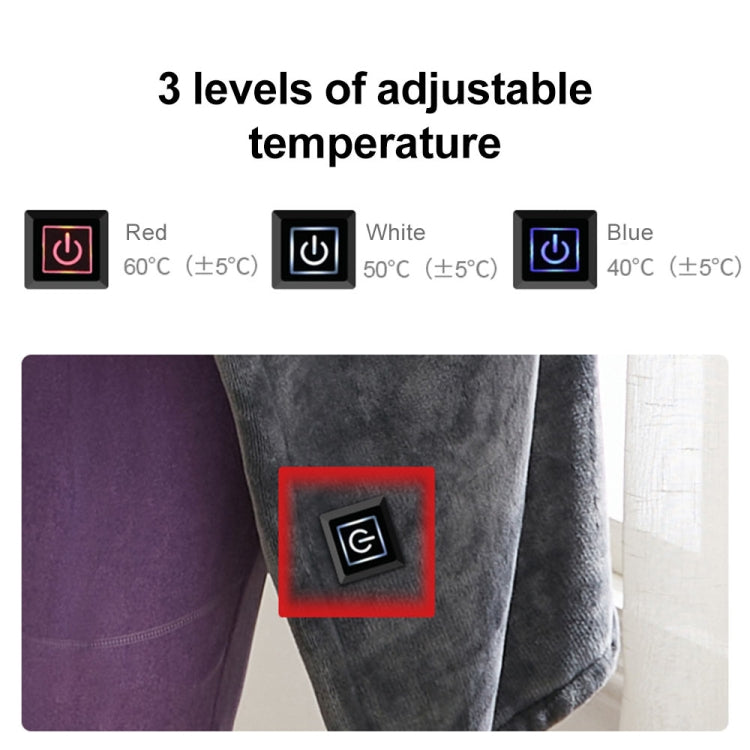 3-speed Temperature Control 8-zone Heating USB Electric Shawl Electric Blanket-Reluova