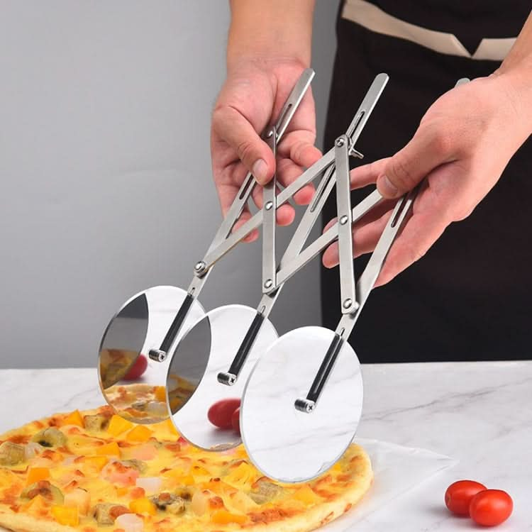 Stainless Steel Retractable Multipurpose Pizza Knife, Style: Reluova