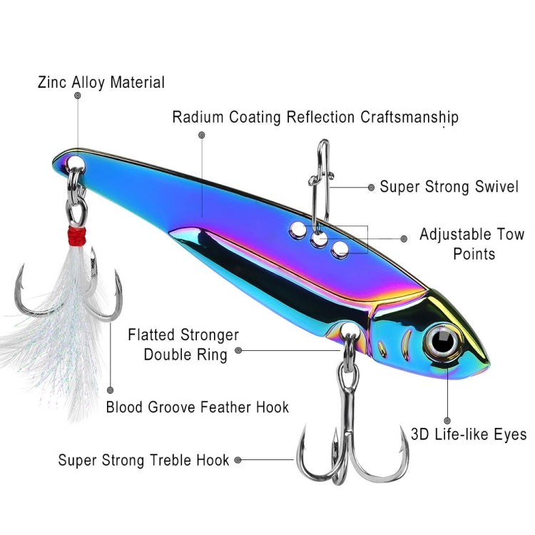 PROBEROS DW559 Colorful VIB Sequenant Far Subsidine Lure Bait, Specification: