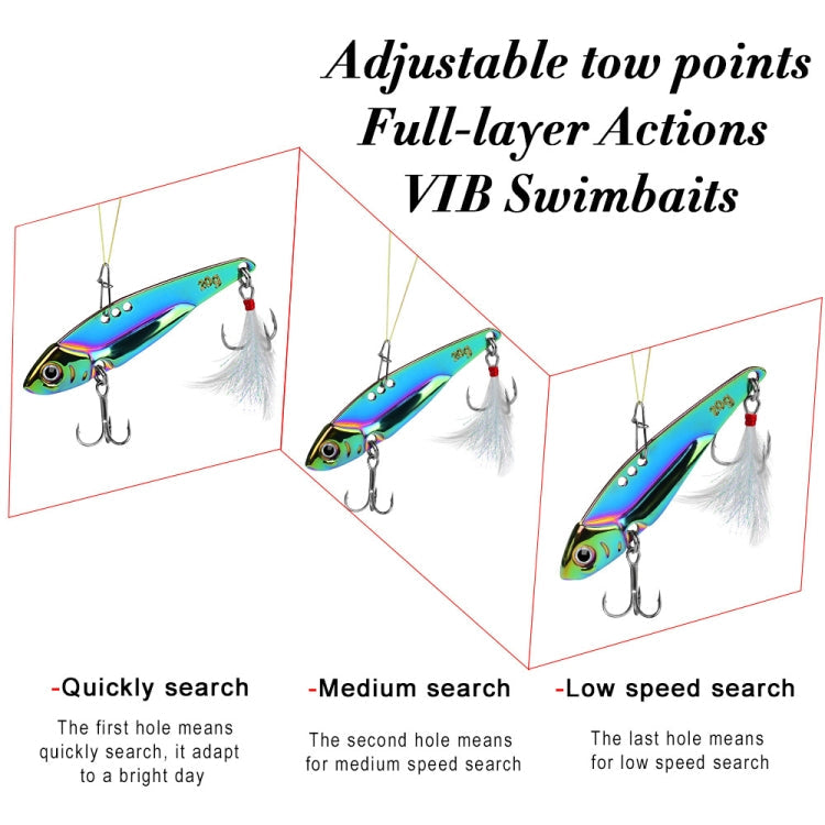 PROBEROS DW559 Colorful VIB Sequenant Far Subsidine Lure Bait, Specification: