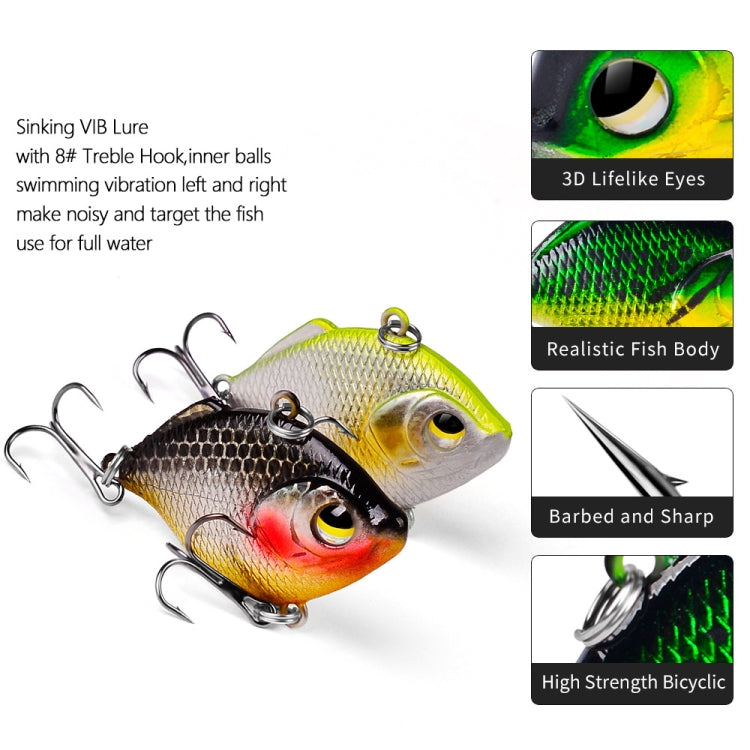 3 PCS PROBEROS DW1044 4.5cm/8.5g Lure Fake Bait Iconic Plastic VIB Hard Bait