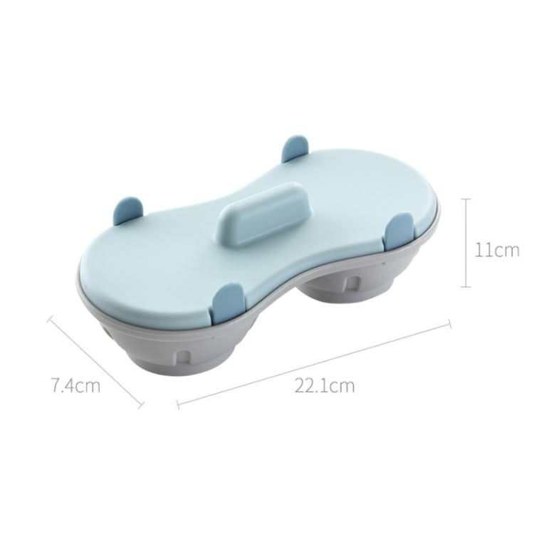 Two-compartment Steamed Egg Box Microwave Steamed Egg Plate  Egg Mold Reluova