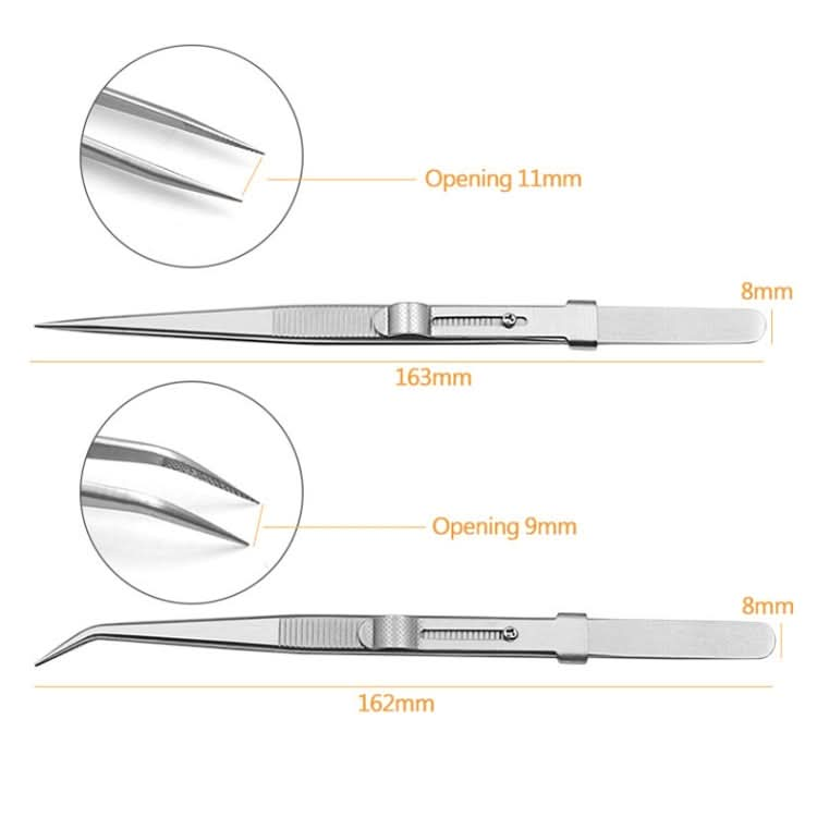 Diamond Jewellery Tweezers With Slotted Stainless Steel Tweezers ,Spec: Reluova