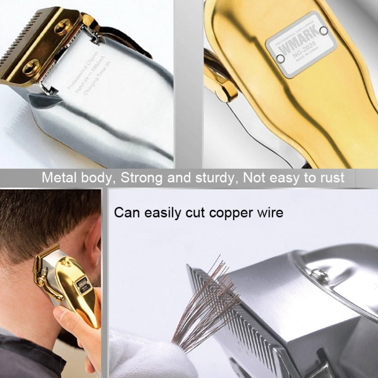 WMARK NG-2020B Metal Hair Clipper With LED Display Rechargeable Clipper, EU Plug, Color: