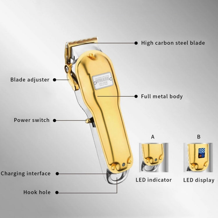 WMARK NG-2020B Metal Hair Clipper With LED Display Rechargeable Clipper, EU Plug, Color: Reluova