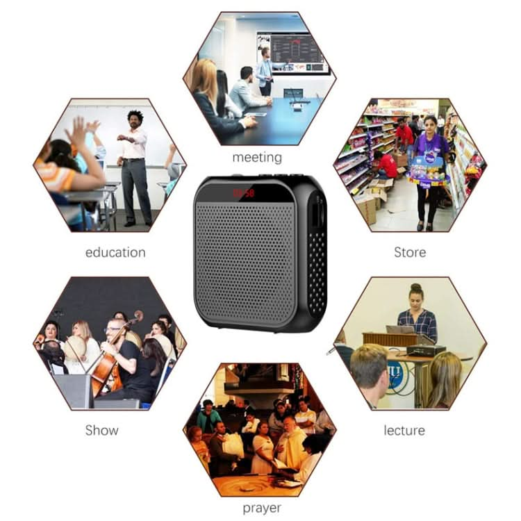 S17 Mini Portable Tour Guide Teaching Loudspeaker with Screen Display