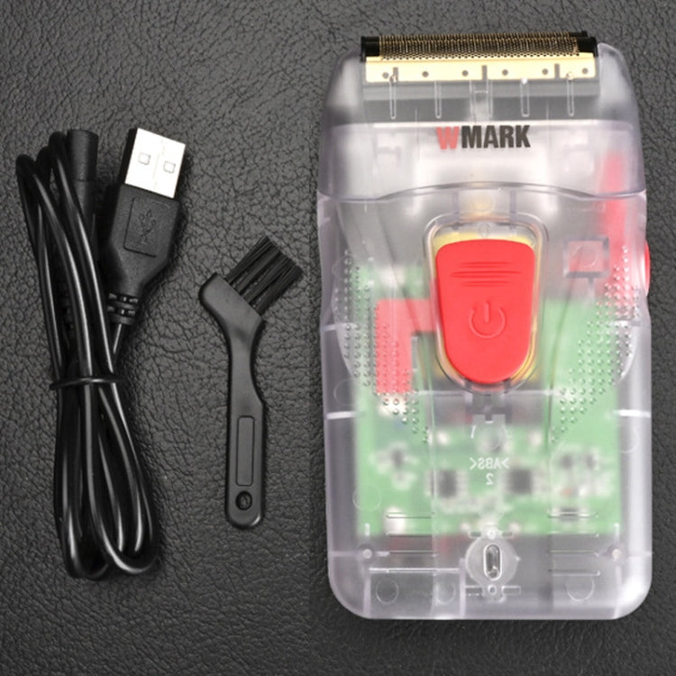 WMARK NG-987T Transparent Electric Shaver Reciprocating Rechargeable Shaver