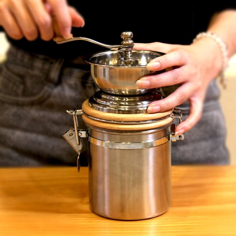 Household Stainless Steel Hand Crank Coffee Bean Grinder - Reluova