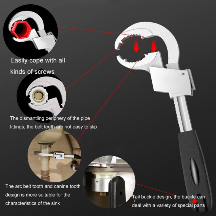 Multipurpose Bathroom Sink Circular Arc Toothed Wrench My Store