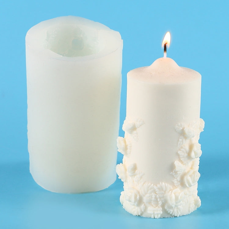 Cylindrical Scented Candle Silicone Mold Plaster Drop Glue Mold