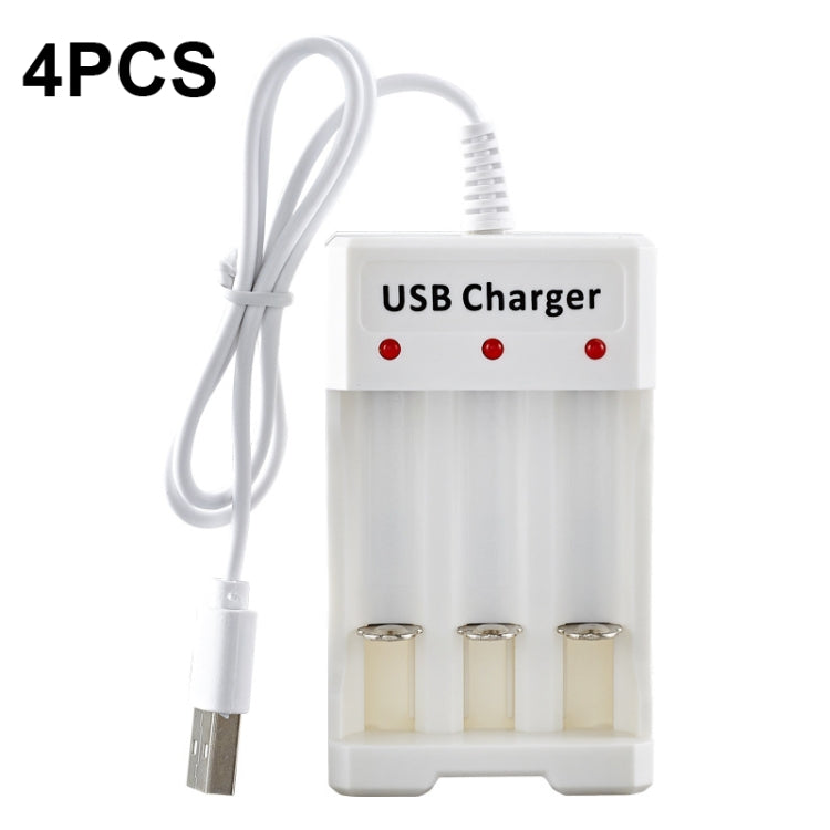 4 PCS BMAX B-03 3 Slot NiMH Battery Charger AA/AAA Battery USB Charger