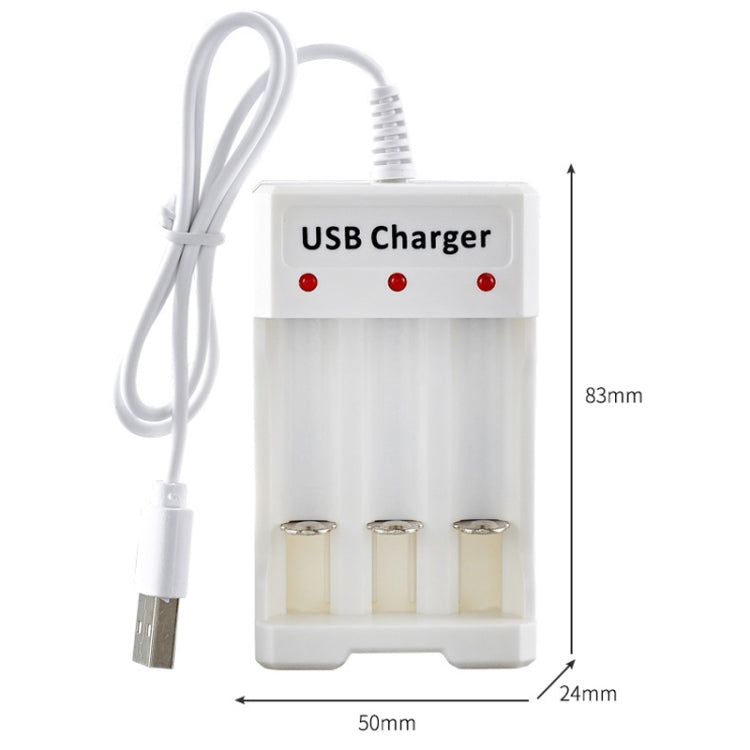 4 PCS BMAX B-03 3 Slot NiMH Battery Charger AA/AAA Battery USB Charger