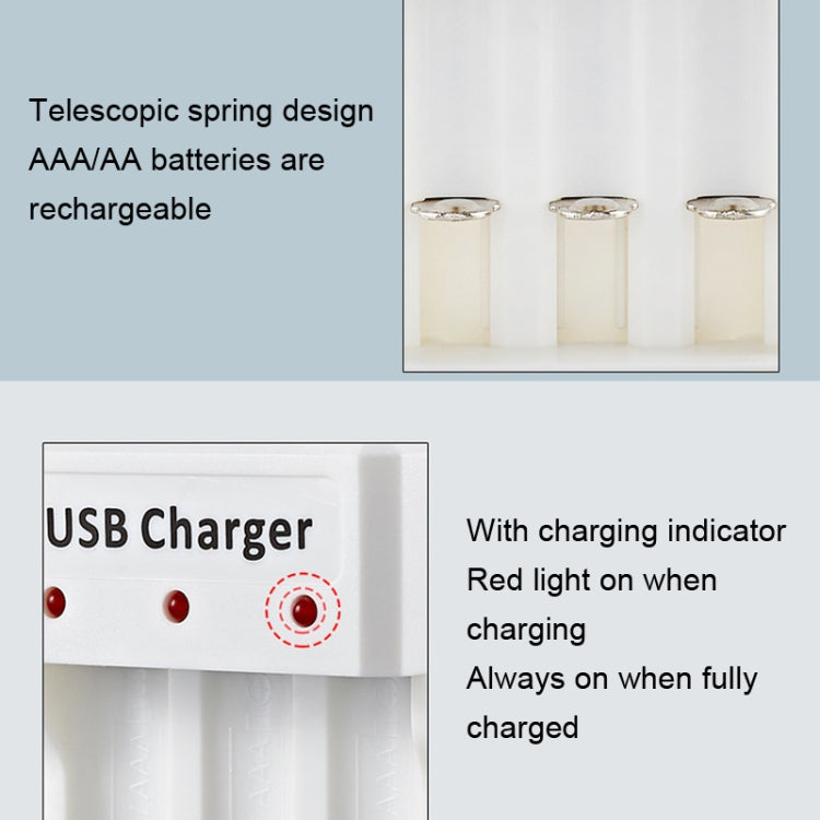 4 PCS BMAX B-03 3 Slot NiMH Battery Charger AA/AAA Battery USB Charger-Reluova