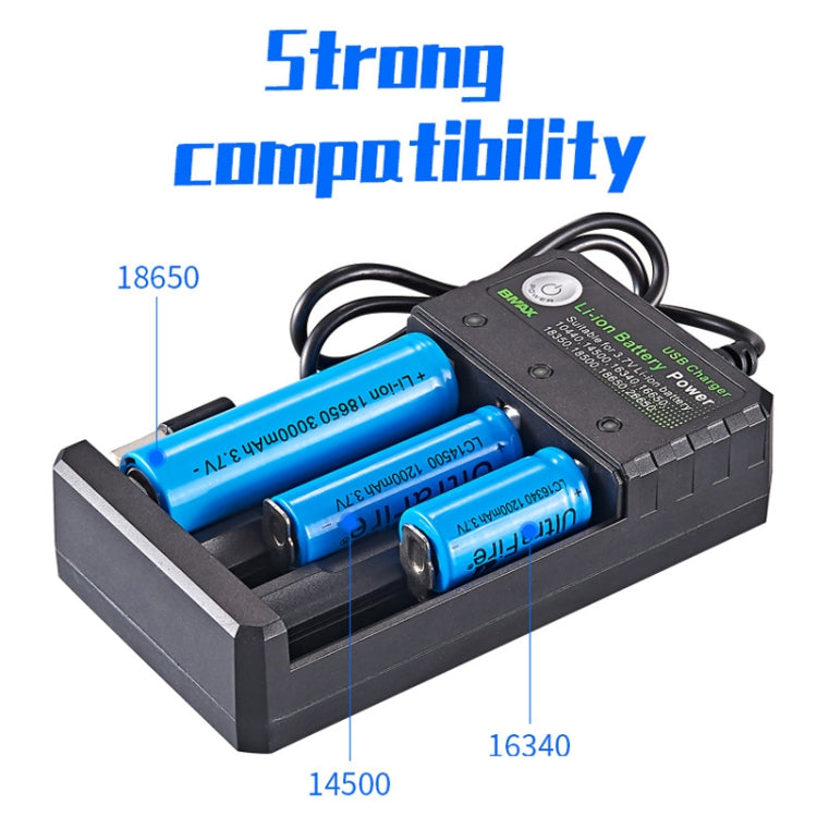 BMAX 18650 3 Slot USB Charging Seat 3.7/4.2V Independent Lithium Battery Charger Reluova