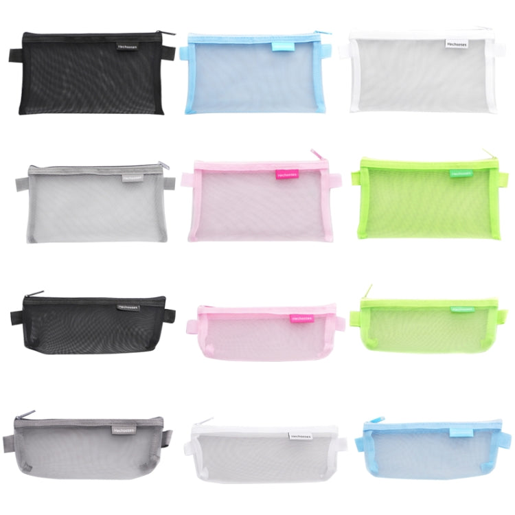 Hechooses D033 Transparent Mesh Exam Portable Pen Bag, Style: My Store