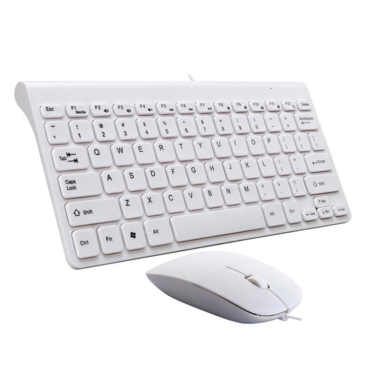 K168 Mini Portable Chocolate Button Wired Keyboard Mouse Set