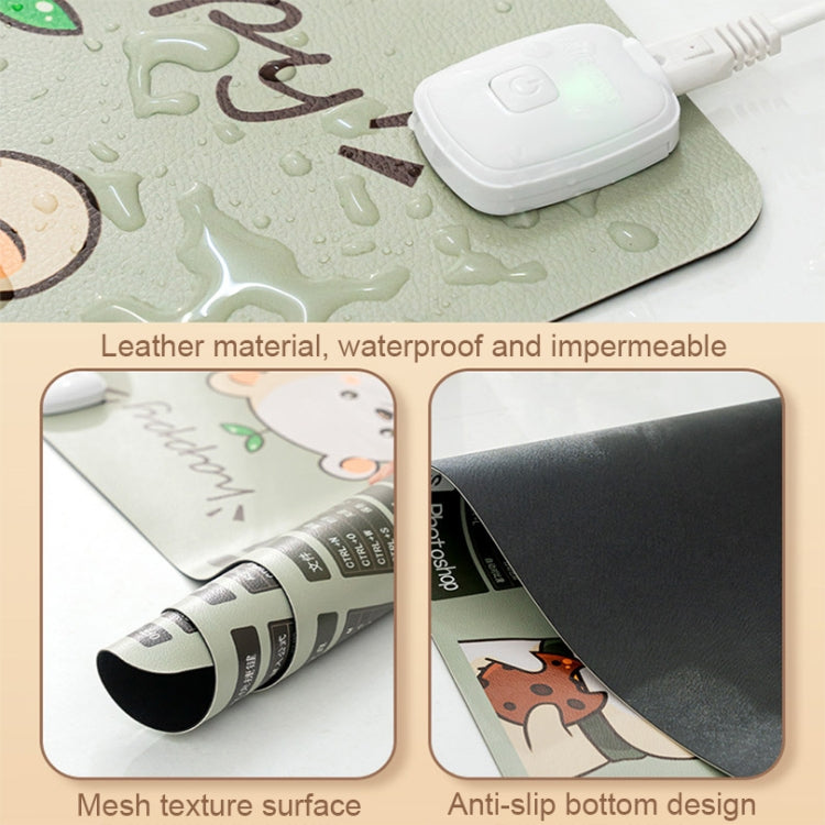 Intelligent Timing Heating Waterproof Warm Mouse Pad CN Plug, Size: My Store