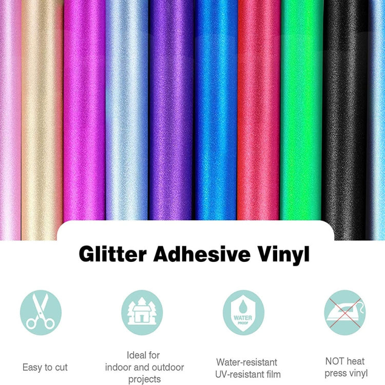 Glitter Adhesive Craft Permanent Vinyl Film For Cup Wall Glass Decor My Store