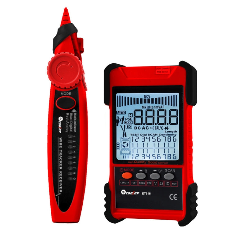 Rechargeable Adjustable Network Cable Tester Wire Tracker POE Cable Tester Reluova