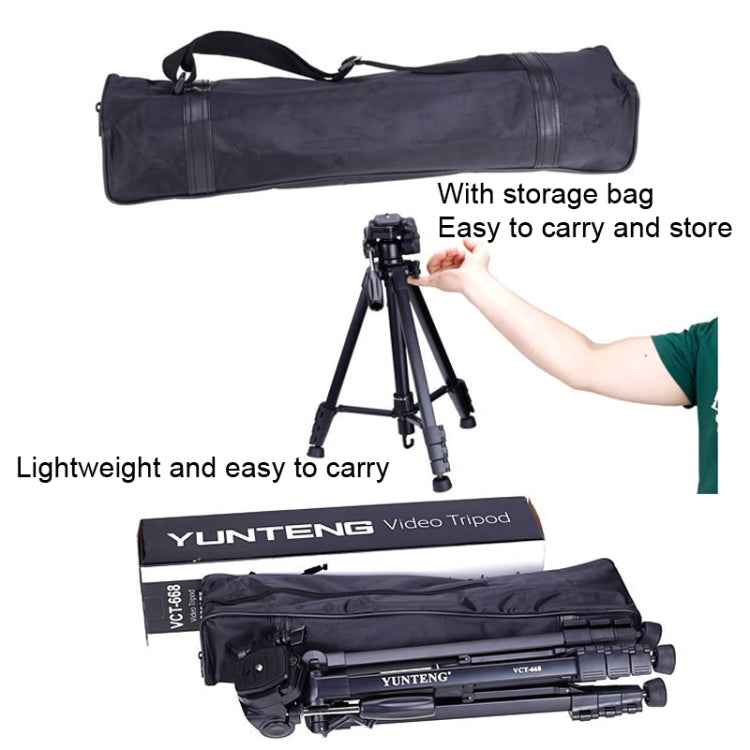 YUNTENG VCT-668RM Portable SLR Camera Tripod Mobile Phone Live Broadcast Support My Store